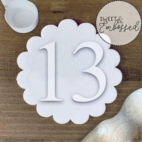 Number 13 - Cookie Stamp Embosser