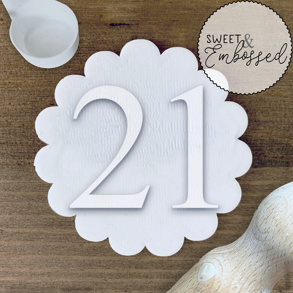 Number 21 - Cookie Stamp Embosser