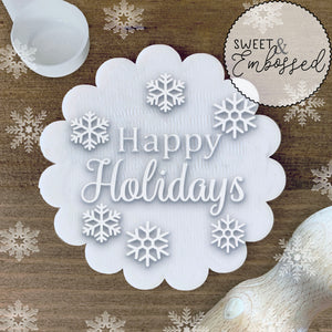 Happy Holidays - Cookie Stamp Embosser