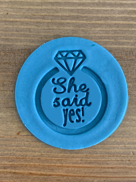 She Said Yes - Cookie Stamp Embosser