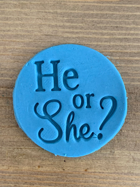 He or She - Cookie Stamp Embosser