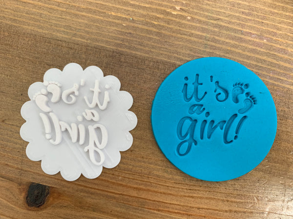 It's a Girl - Cookie Stamp Embosser