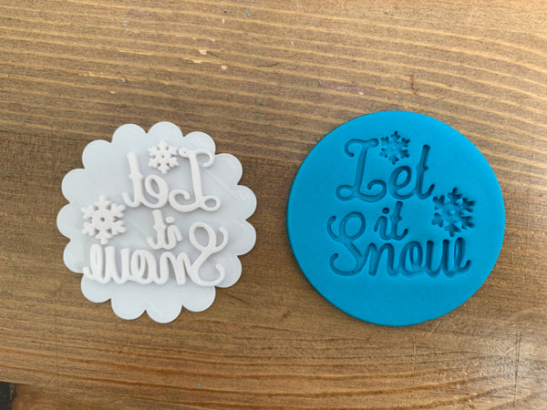 Let it Snow - Cookie Stamp Embosser